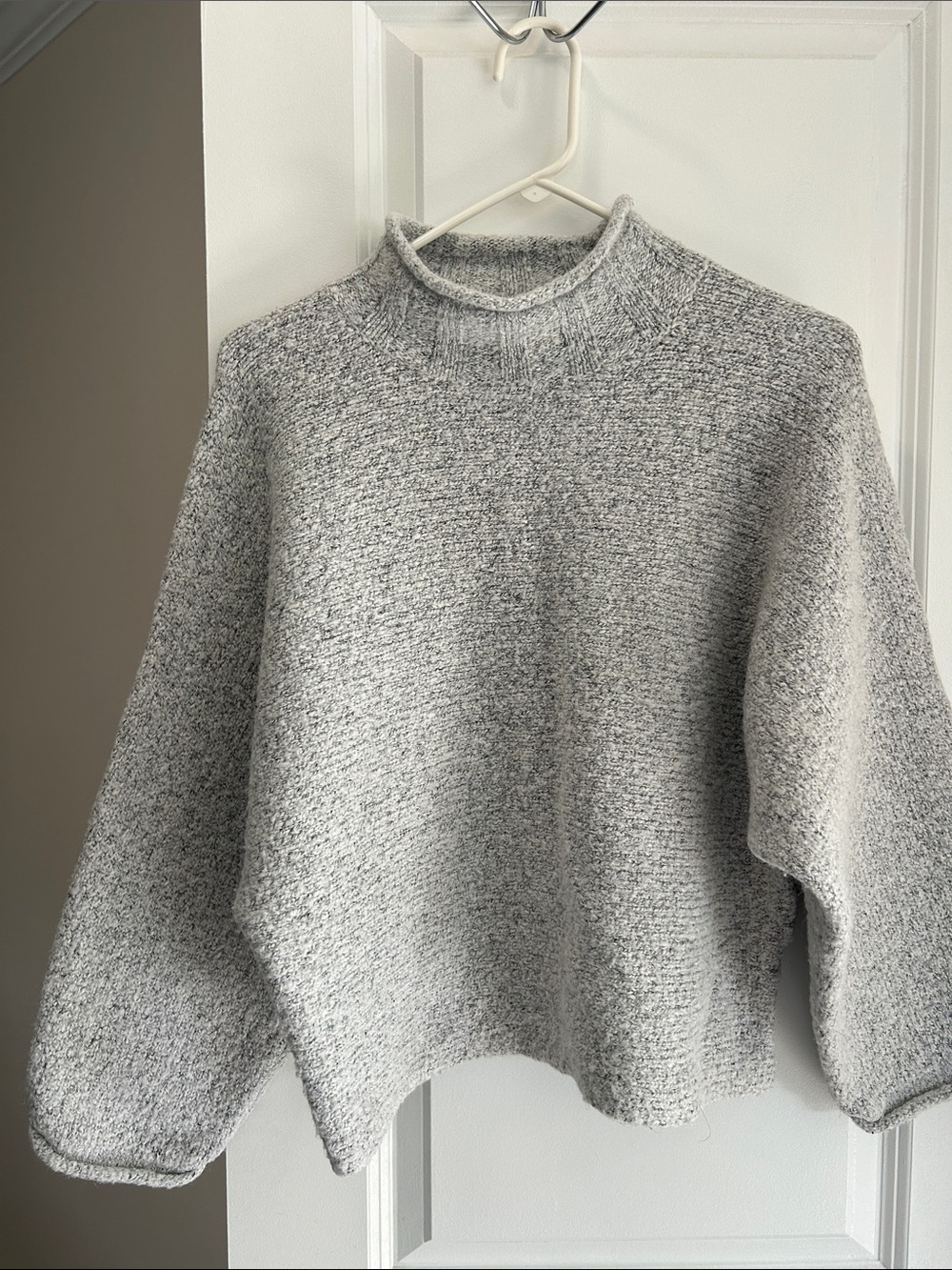 William Rast Heather Gray Mock Neck Sweater